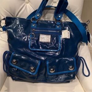 Rare Coach Poppy Spotlight Patent Leather Handbag
